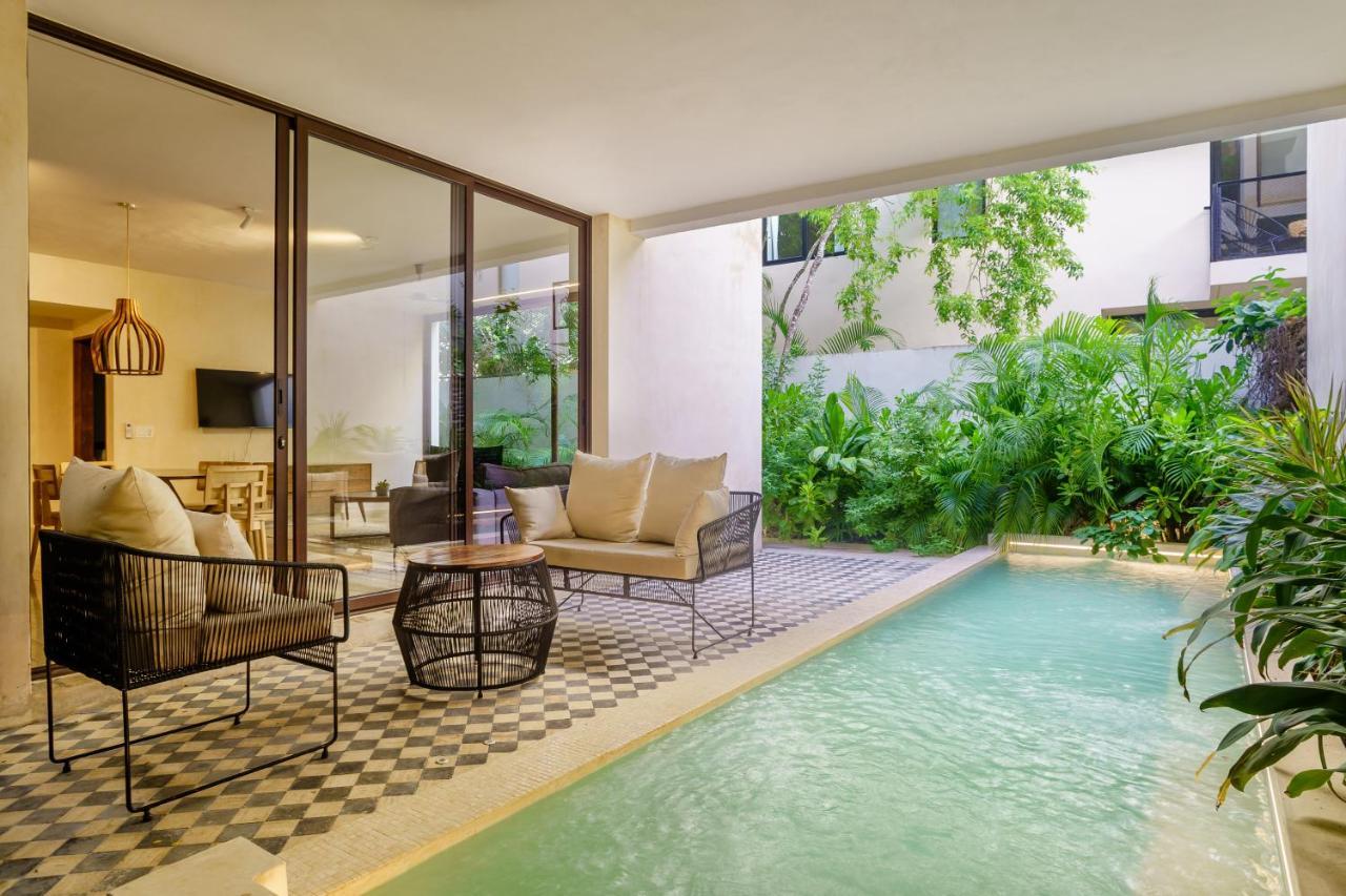 Private Pool Apartment For Groups Тулум Екстериор снимка